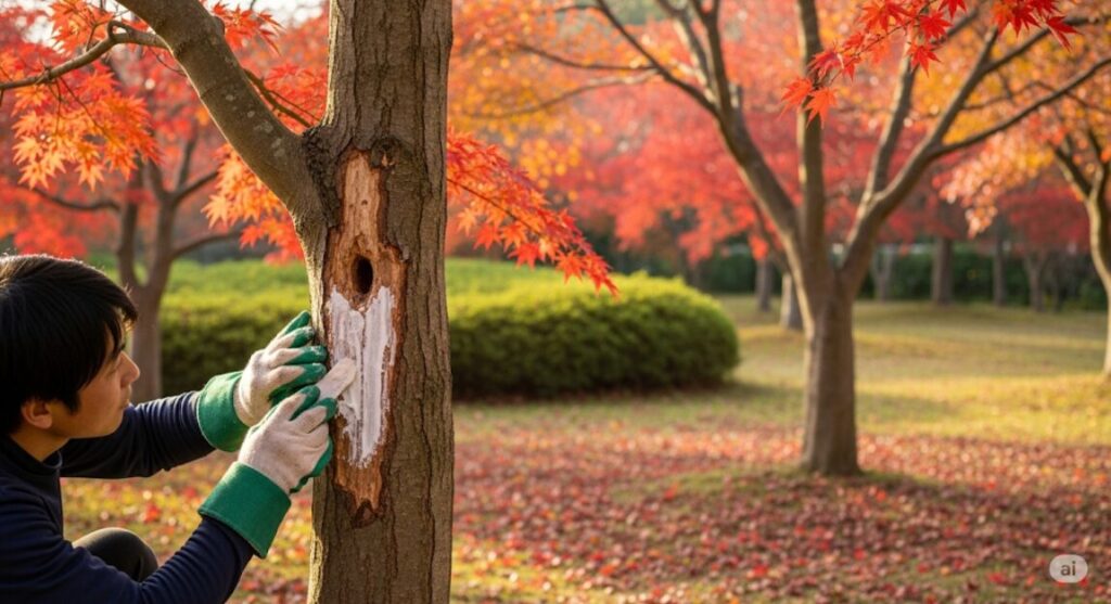 紅葉のカミキリムシ対策!予防・駆除・復活法