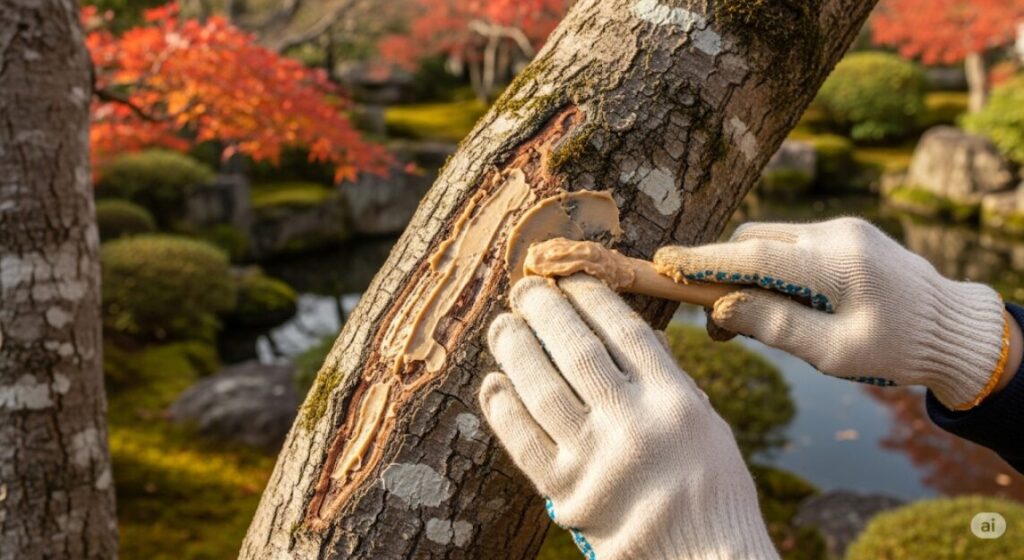 カミキリムシにやられた木の復活手順